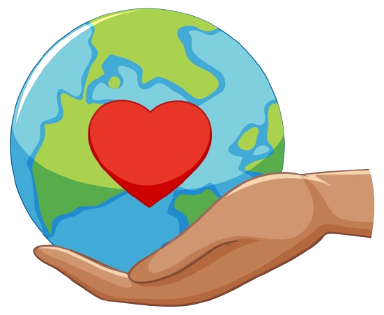 Hand holding globe